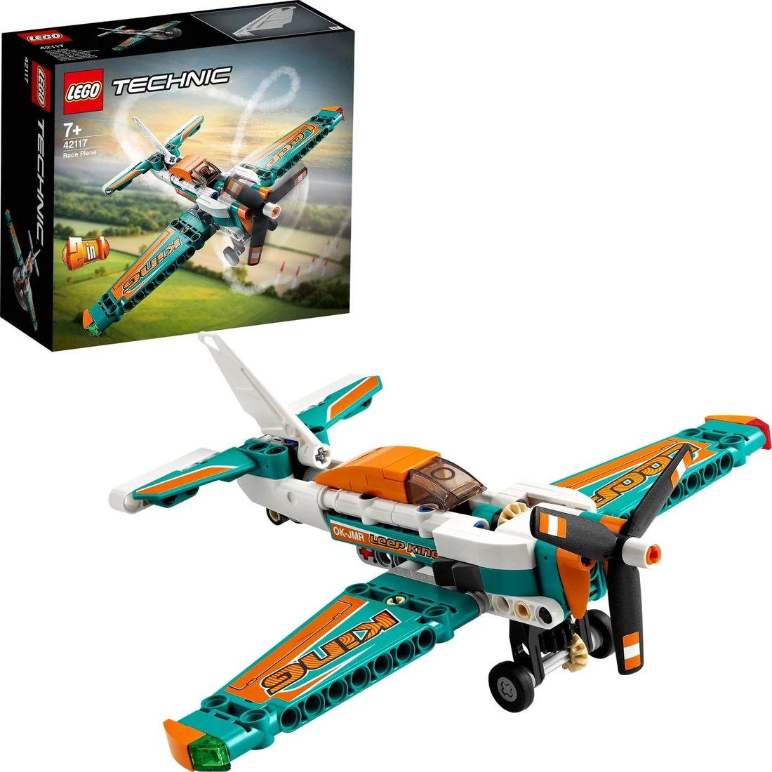 LEGO® Technic Yarış Uçağı 42117 – 7 Yaş ve Üzeri Yüksek Performanslı Oyuncak Arabaları Seven Çocuklar için Koleksiyonluk Yaratıcı Oyuncak Model Yapım Seti (154 Parça)