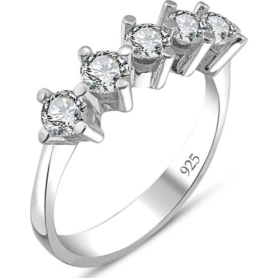 Swarovski Beş Taş Yüzük 43